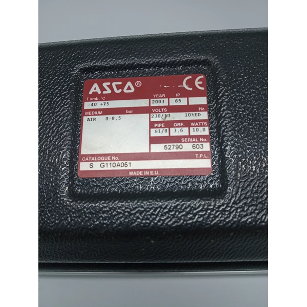 Dust Collector Pilot Valve Boxes Asco S G110A051